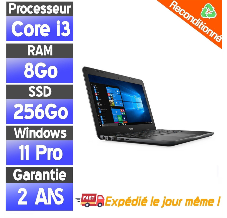 Dell Latitude 3380 reconditionné – Ordinateur Portable Dell Latitude i3 6e Gen – SSD 256Go | PCDiscounts