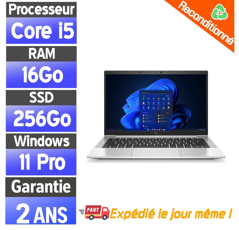 HP EliteBook 840 G7 reconditionné – PC portable HP i5 10e génération – Windows 11 Pro | PCDiscounts