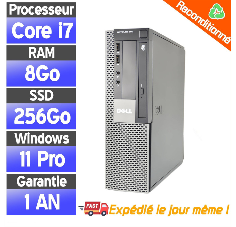 Dell OptiPlex 7010 DT - Compact Dell à Prix Réduit et Reconditionné Dell OptiPlex 7010 DT - Compact Dell à Prix Réduit et Reconditionné