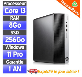 HP ProDesk 400 G4 SFF - Core i3-6100 - Ram 8Go SSD 256Go