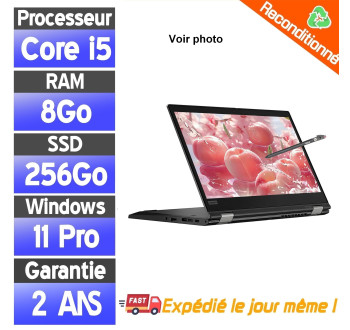 Lenovo Yoga L13 Reconditionné – Core i5, SSD 256Go, Tactile 13", État Correct