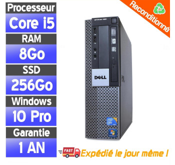 Dell Optiplex 980 SFF -intel Core i5 - Ram 8Go - 256Go SSD - Win10 Pro