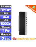 HP ProDesk 600 G3 SFF - Pentium G4400 3.30Ghz - HDD 500 Go Ram 8Go