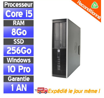 HP Compaq 8200 Elite SFF - Intel Core i5 - 8Go Ram - 256Go SSD - Windows 10